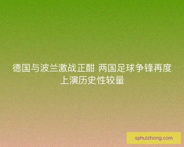 德国与波兰激战正酣 两国足球争锋再度上演历史性较量 德国与波兰激战正酣 两国足球争锋再度上演历史性较量