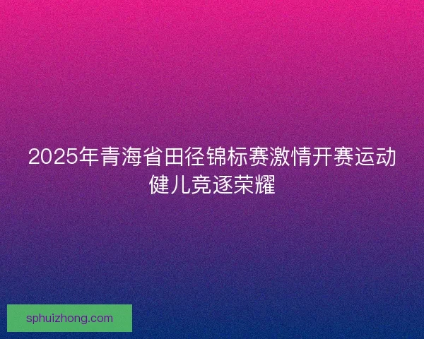 2025年青海省田径锦标赛激情开赛运动健儿竞逐荣耀